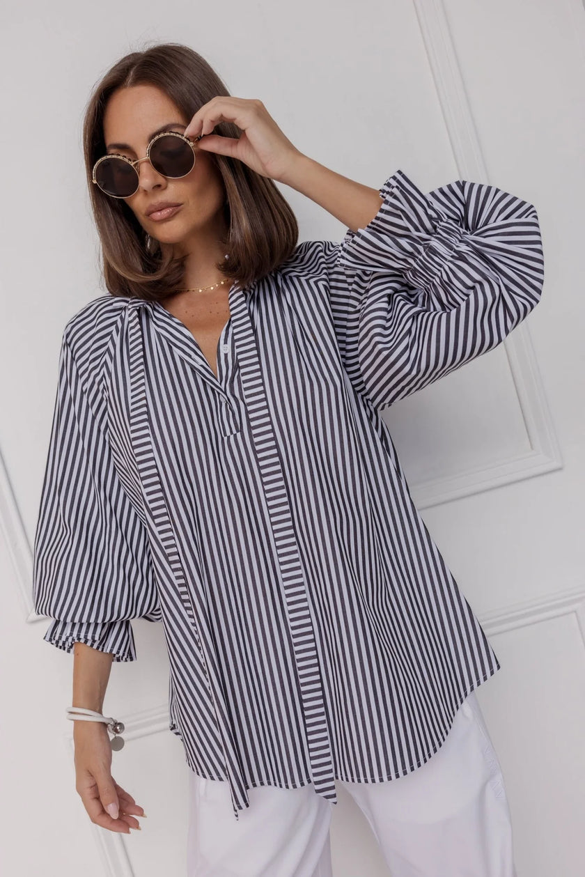 ALEXANDRA Danill Blouse Black Stripe