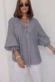 ALEXANDRA Danill Blouse Black Stripe