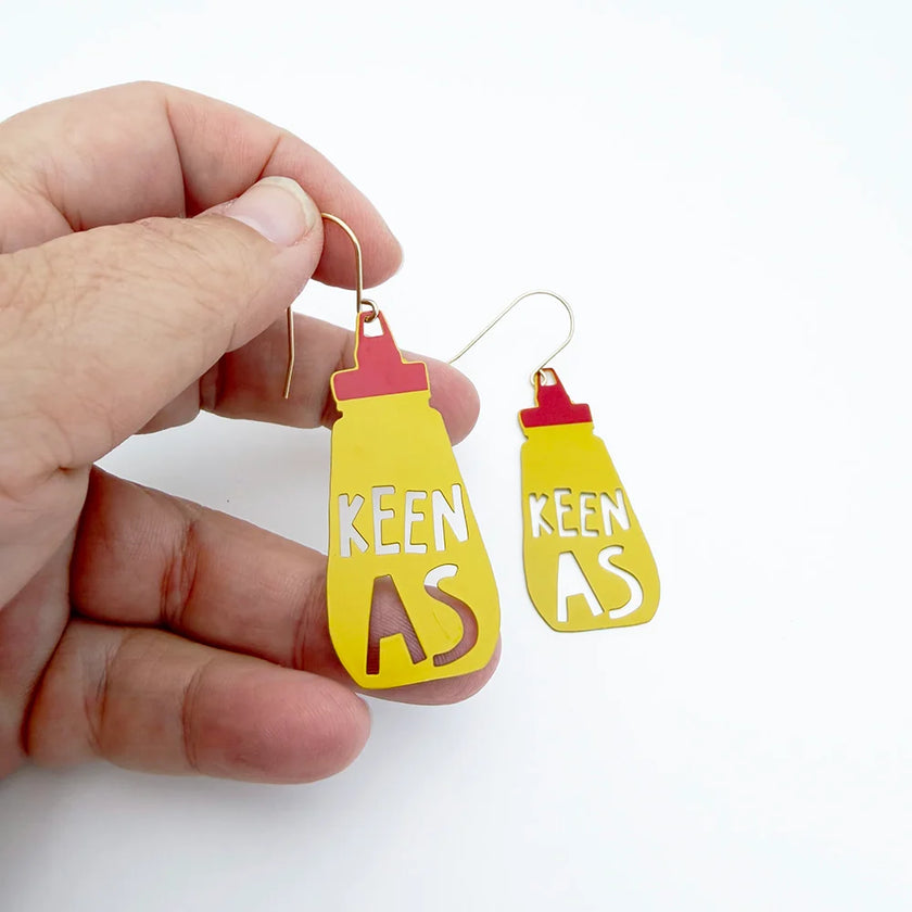 DENZ Keen As Earrings Mustard & Red