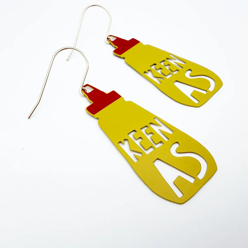 DENZ Keen As Earrings Mustard & Red