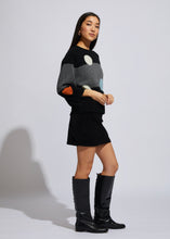 Load image into Gallery viewer, LD &amp; Co Spot-Stripe Jumper Black
