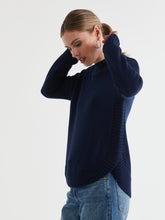 Load image into Gallery viewer, LD &amp; Co Cotton Mock Turtle Navy
