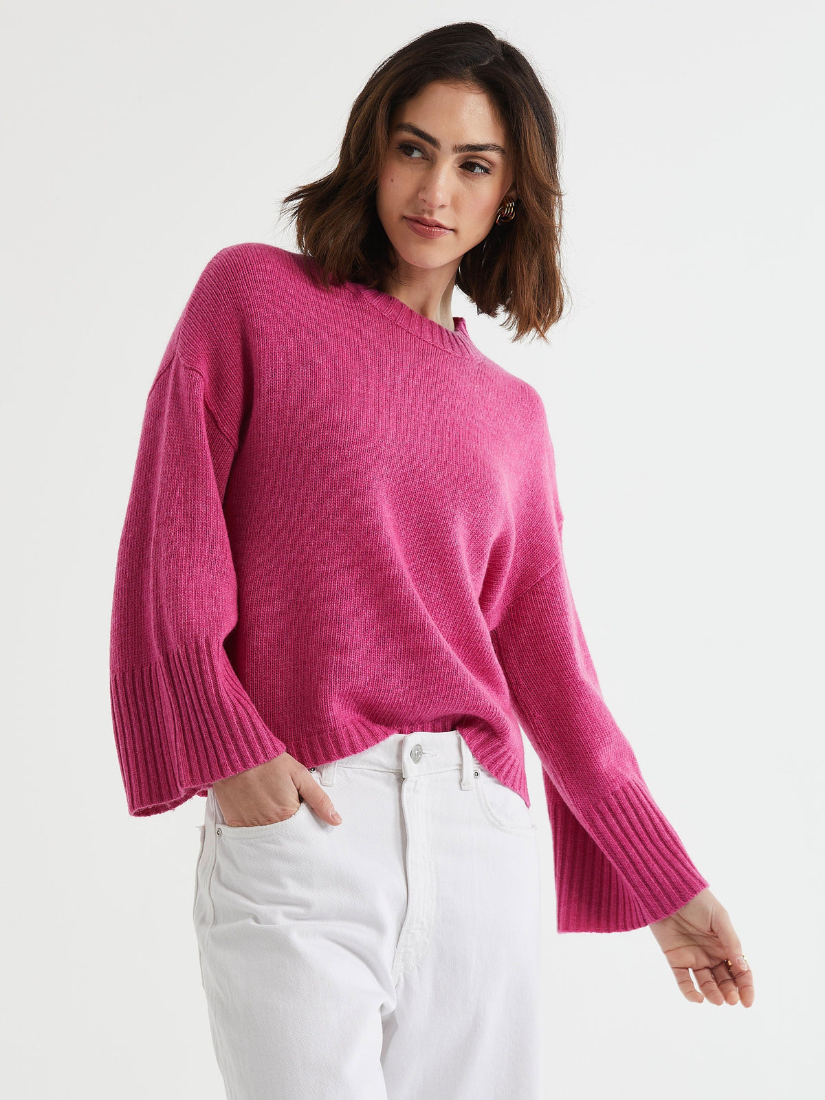 LD & Co Wide Sleeve Crew Grape