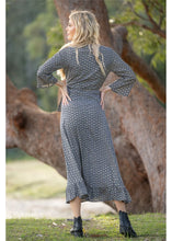Load image into Gallery viewer, Cienna Eline Wrap Dress Black/Gold
