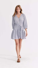 Load image into Gallery viewer, Staple The Label Liora Stripe Smock Dress Navy/White
