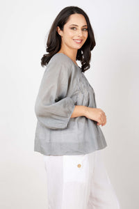 JJ Sisters  LL36 Tucked Top Grey