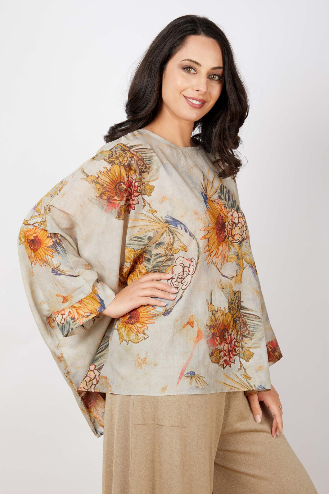 JJ Sisters LL92 Fall Floral Top