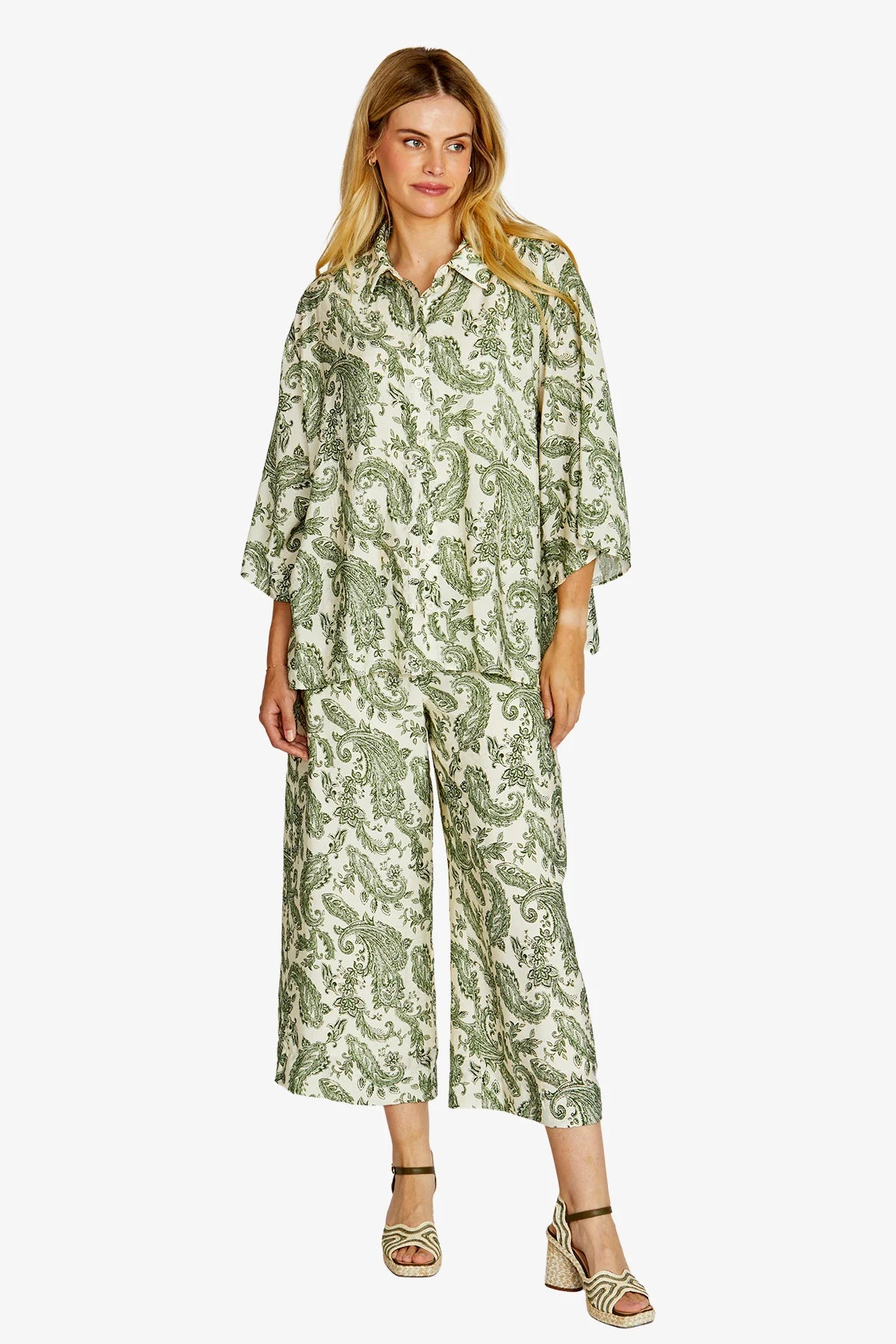 Pingpong Alba A-Line Shirt Agave Paisley