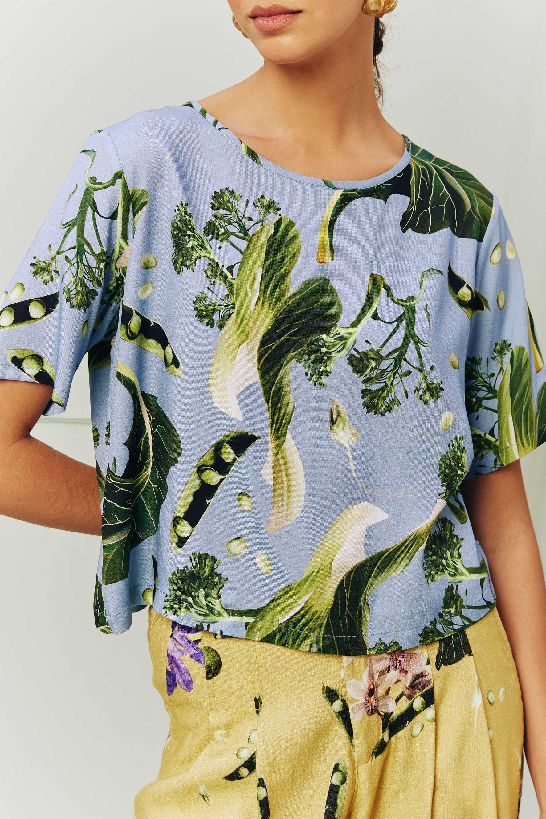 Benta Studio Napoles Blouse Um Pouco De Salada Azul