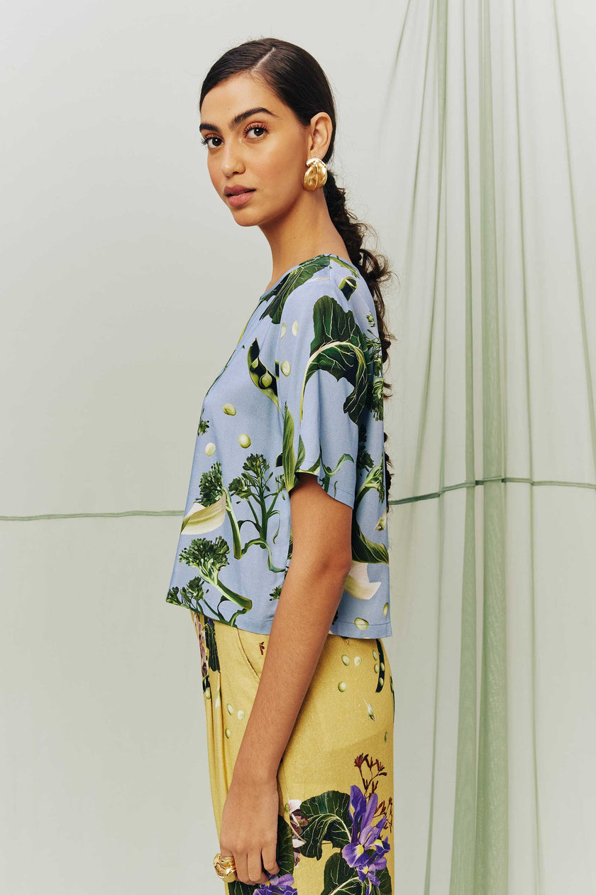 Benta Studio Napoles Blouse Um Pouco De Salada Azul