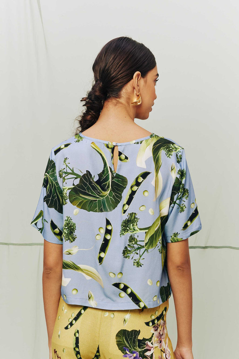 Benta Studio Napoles Blouse Um Pouco De Salada Azul