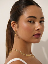 Load image into Gallery viewer, Lustre &amp; Sage Wavy Textured 18K Gold Plated Earrings
