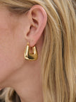 Lustre & Sage Square Crush 18k Gold Plated Earrings