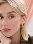 Lustre & Sage Square Crush 18k Gold Plated Earrings