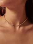 Lustre & Sage Tennis Diamante 18k Gold Plated Necklace