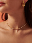 Lustre & Sage Tennis Diamante 18k Gold Plated Necklace