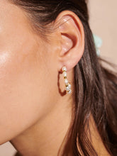 Load image into Gallery viewer, Lustre &amp; Sage Pearl Beaded 18K Gold Plated Earrings
