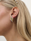 Lustre & Sage Angel Duotone Plated Statement Earrings