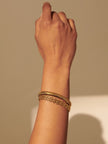 Lustre & Sage Popcorn Chain 18K Gold Bracelet Gold