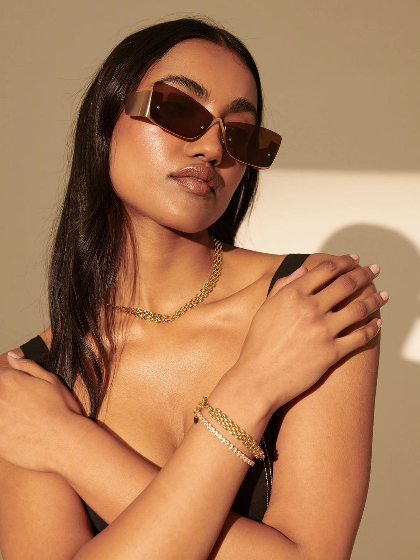 Lustre & Sage Popcorn Chain 18K Gold Bracelet Gold