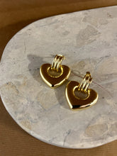 Load image into Gallery viewer, Lustre &amp; Sage Tania Heart 18K Gold Plated Earrings
