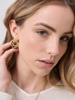 Lustre & Sage Tania Heart 18K Gold Plated Earrings