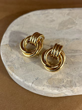 Load image into Gallery viewer, Lustre &amp; Sage Large Knotted 18K Gold Plated Earrings
