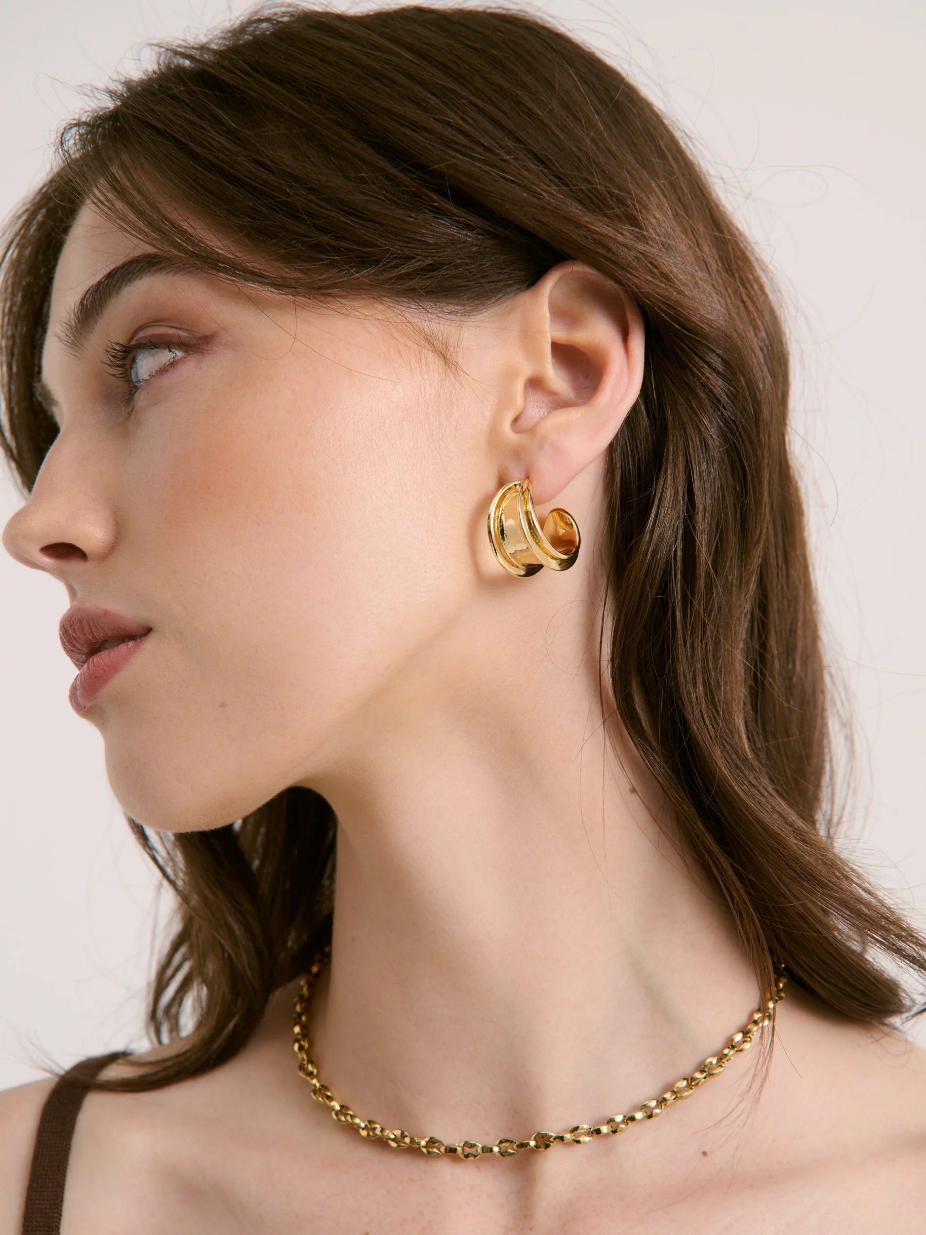 Lustre & Sage Vantage Rope 18k Gold Plated Necklace