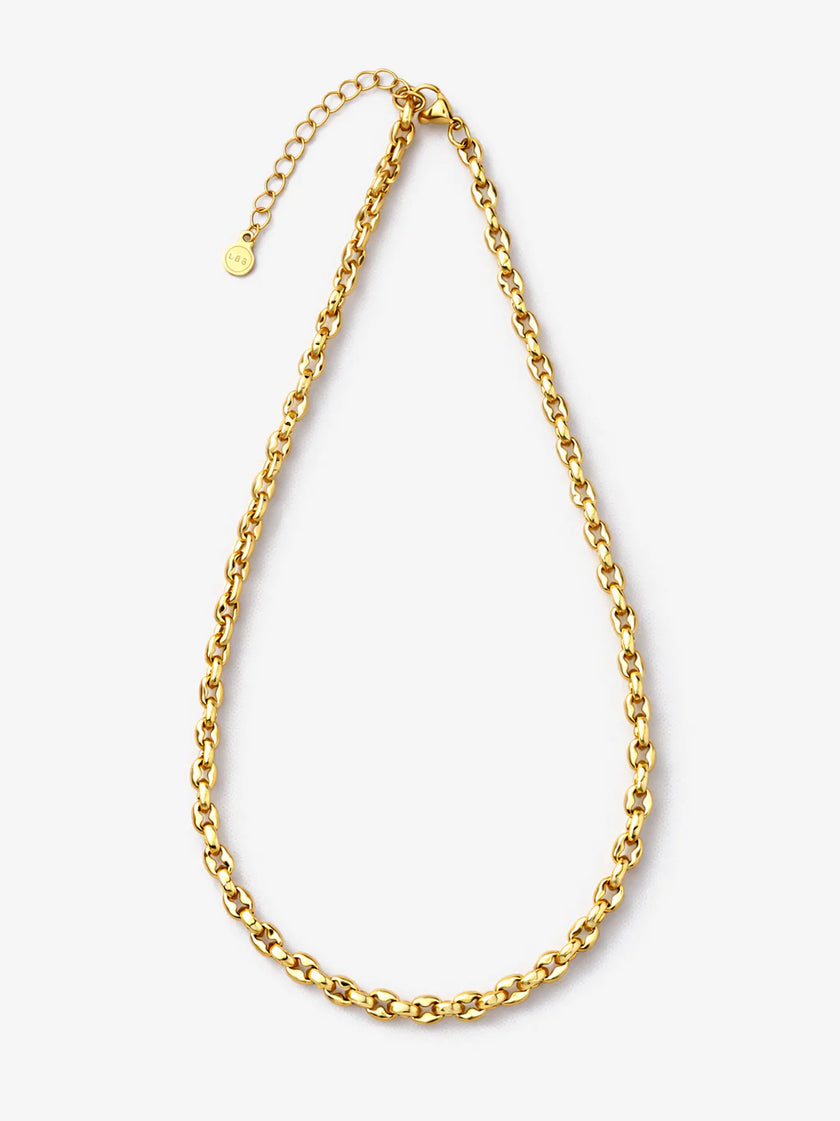 Lustre & Sage Vantage Rope 18k Gold Plated Necklace