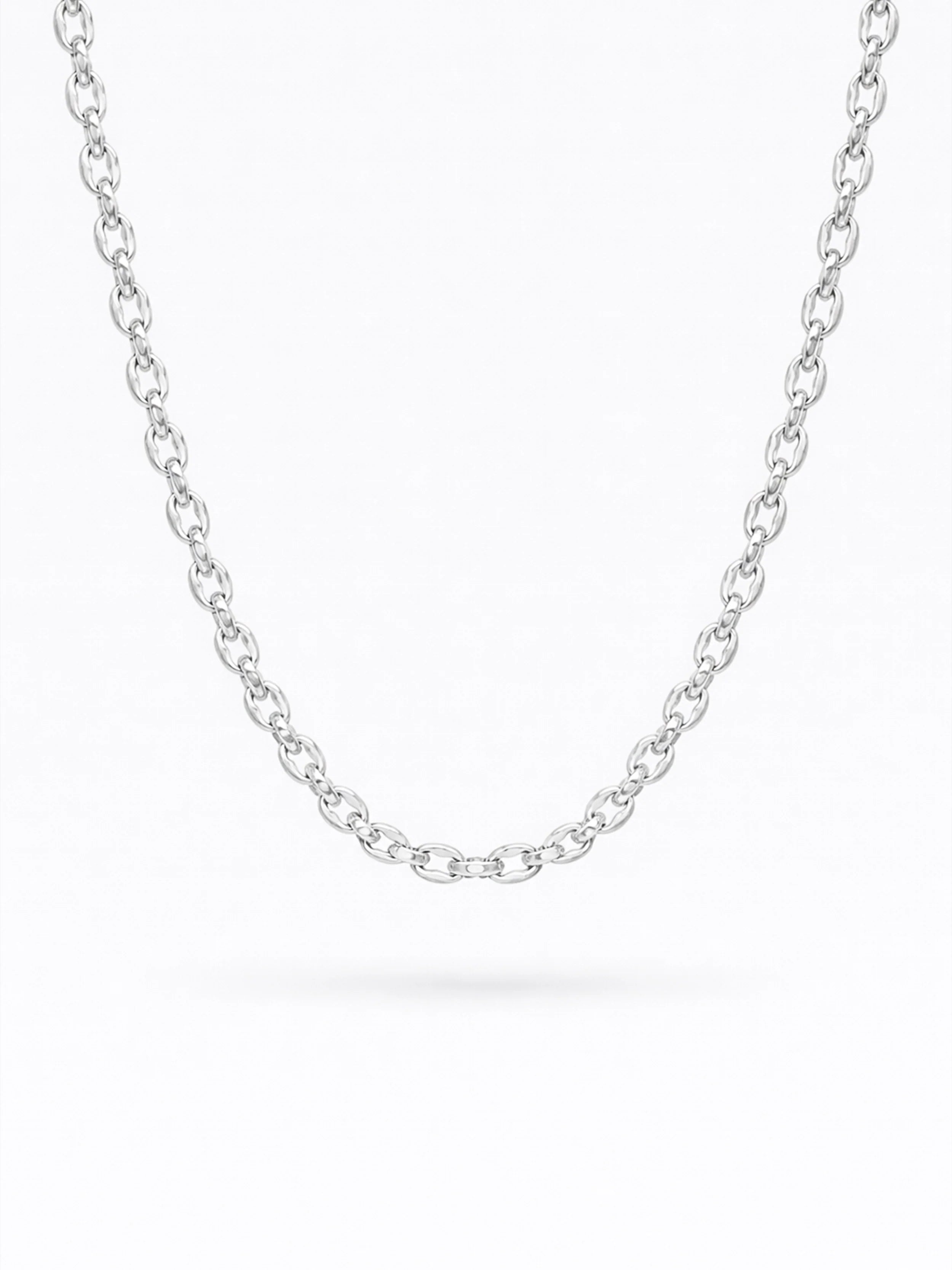 Lustre & Sage Vantage Rope Sterling Silver Plated Necklace