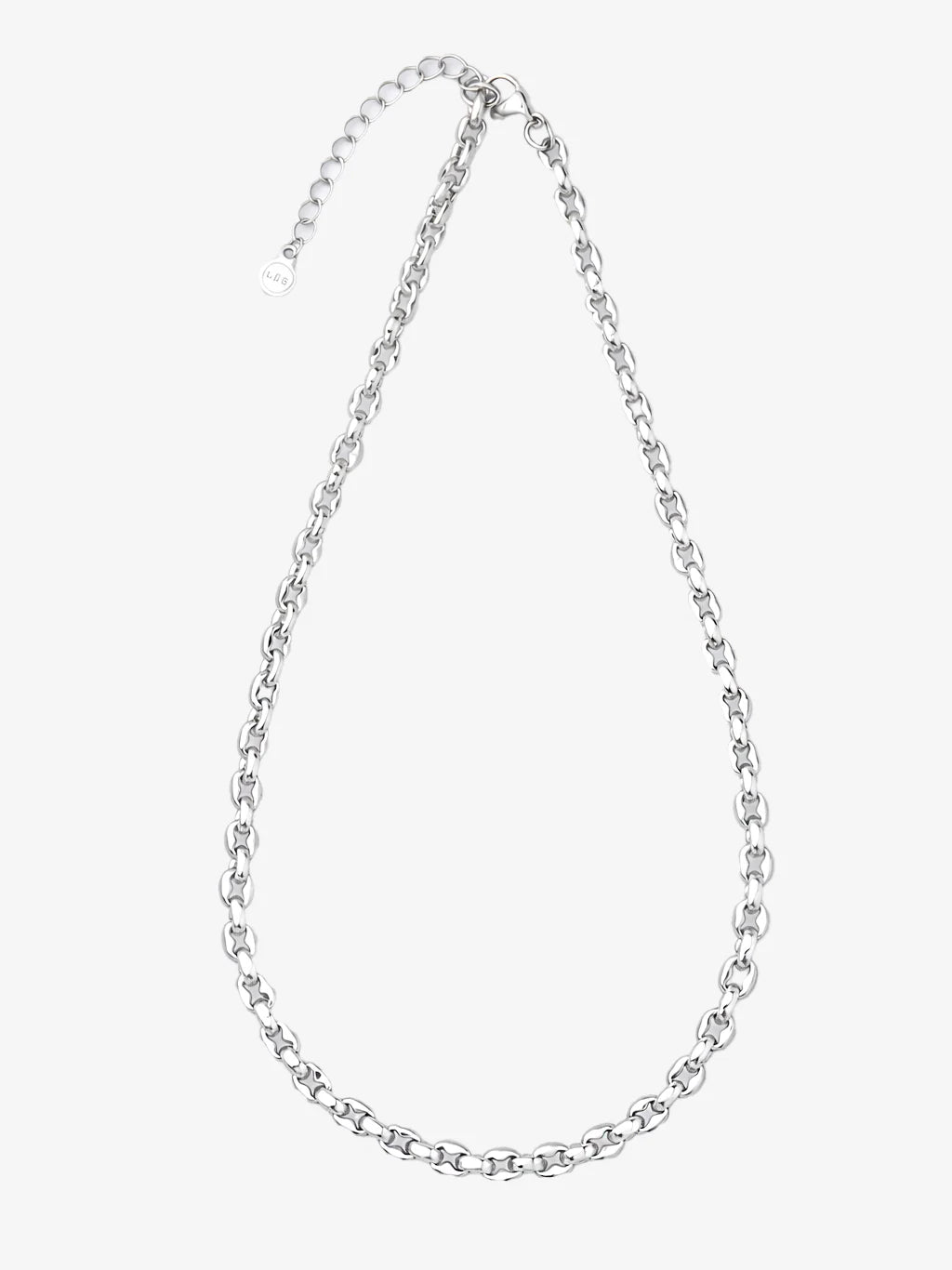 Lustre & Sage Vantage Rope Sterling Silver Plated Necklace