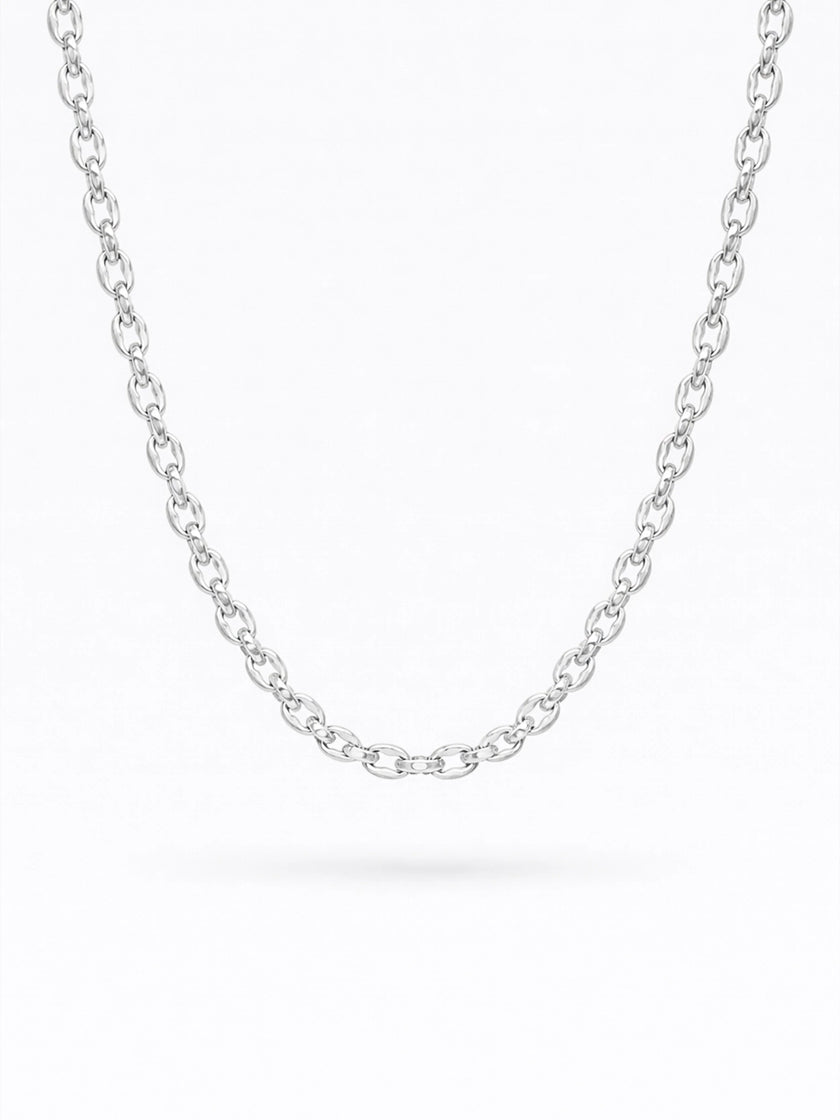 Lustre & Sage Vantage Rope Sterling Silver Plated Necklace