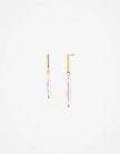 Lustre & Sage Saela Fresh Water Pearl Drop Earrings Gold