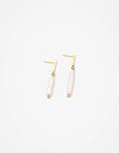 Lustre & Sage Saela Fresh Water Pearl Drop Earrings Gold