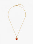 Lustre & Sage Valentina Reversible Heart Necklace Red/White