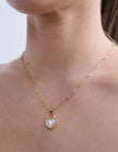 Lustre & Sage Valentina Reversible Heart Necklace Red/White