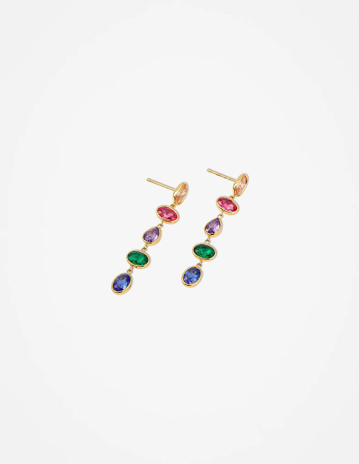 Lustre & Sage Selah Multicolour 18K Gold Plated Drop Earrings