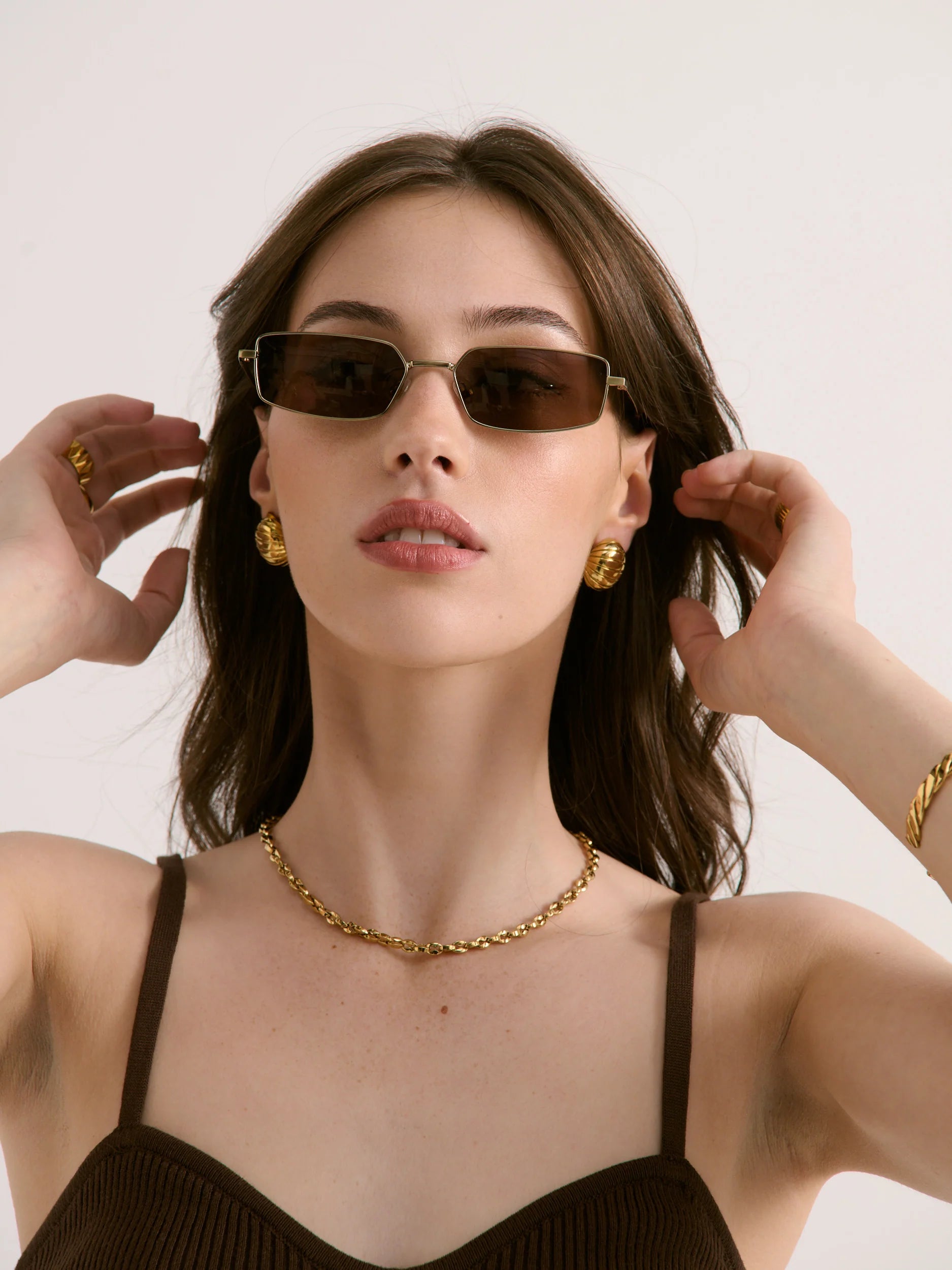 Lustre & Sage Vantage Rope 18k Gold Plated Necklace