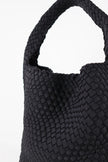 Lustre & Sage Layla Woven Tote Bag Black