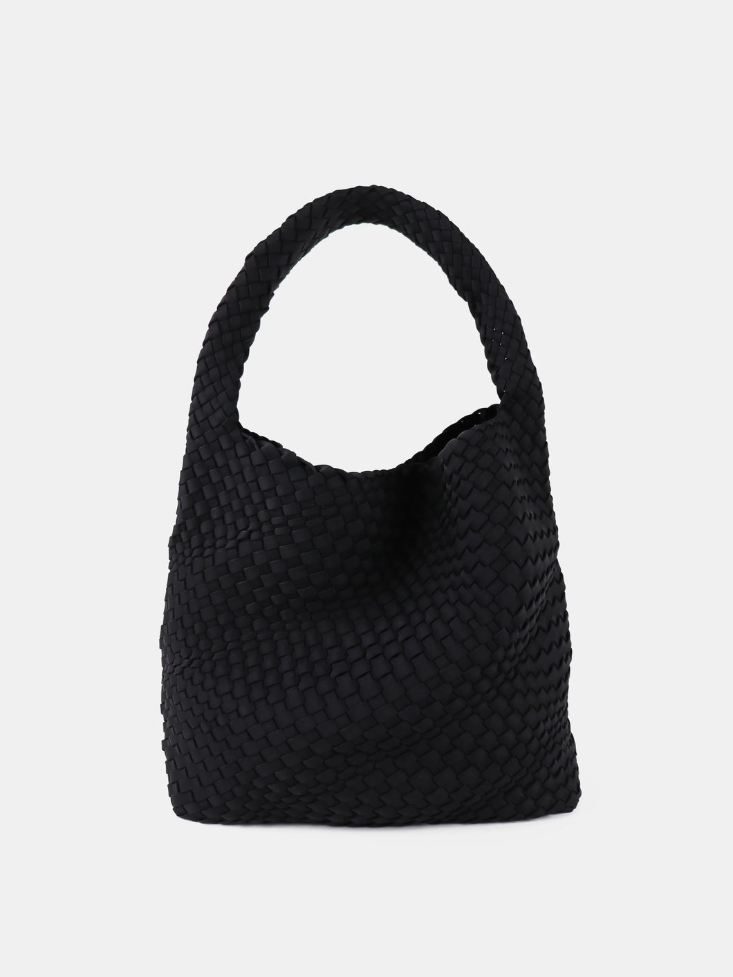 Lustre & Sage Layla Woven Tote Bag Black