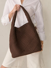 Load image into Gallery viewer, Lustre &amp; Sage Layla Woven Tote Bag Brown
