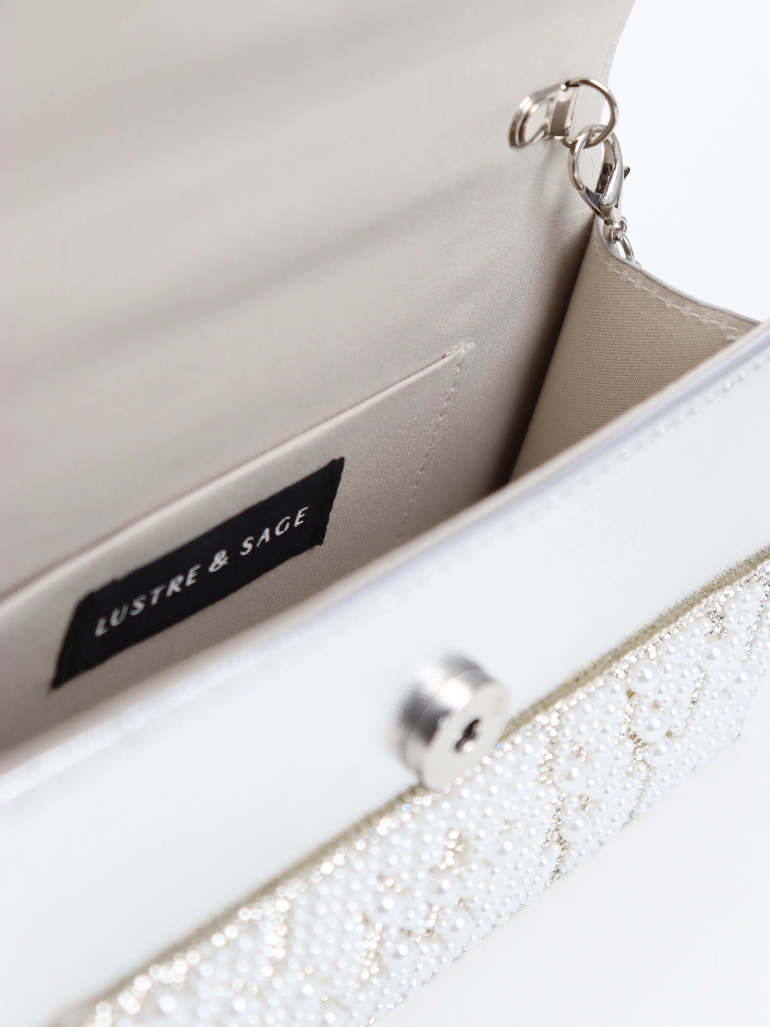 Lustre & Sage Lumière Pearl Top Handle Bag