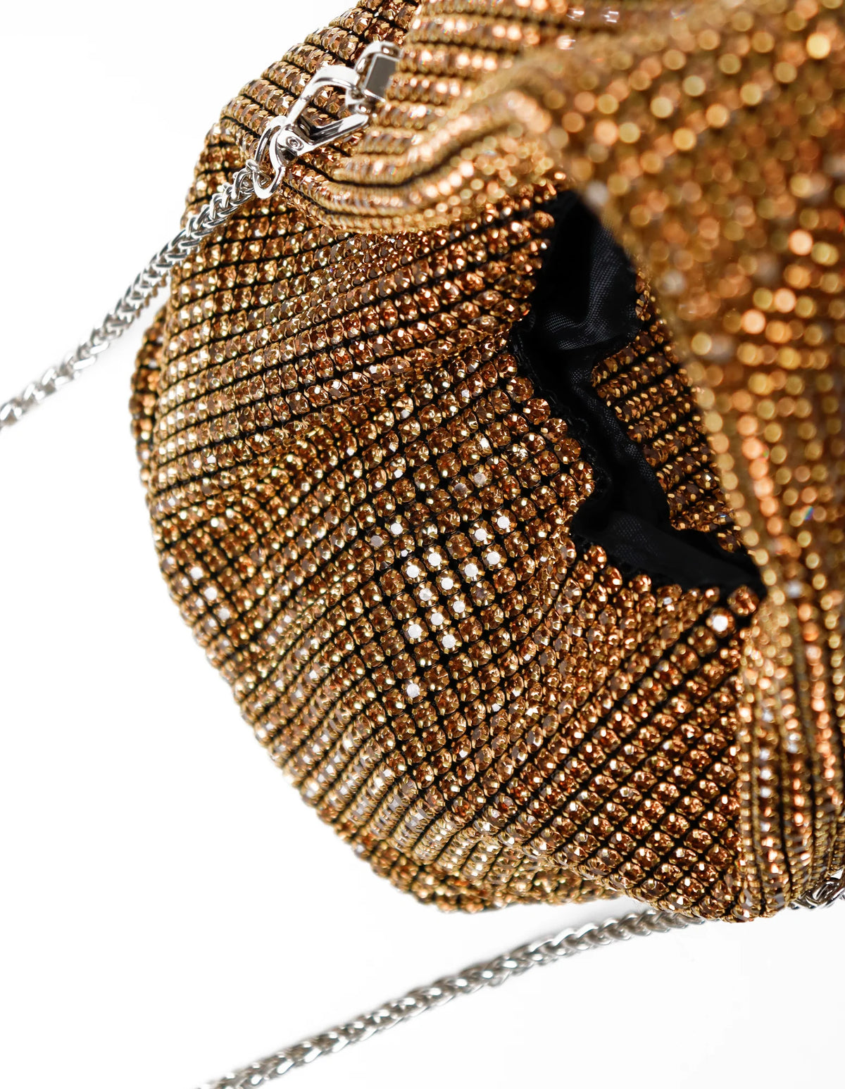 Lustre & Sage Paris Rhinestone Handbag Gold