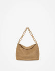 Lustre & Sage Reverie Metallic Beaded Chain Bag Gold