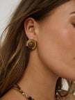 Lustre & Sage Talia Tiger Eye Earrings Gold