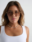 Lustre & Sage Vantage Rope Sterling Silver Plated Necklace