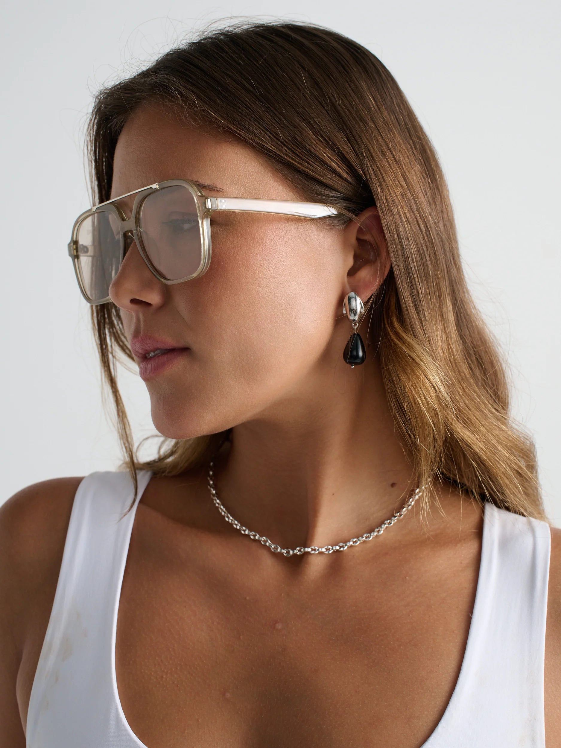 Lustre & Sage Vantage Rope Sterling Silver Plated Necklace