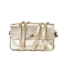 Load image into Gallery viewer, Maison Fanli Metallic Clutch Crossbody Bag Gold
