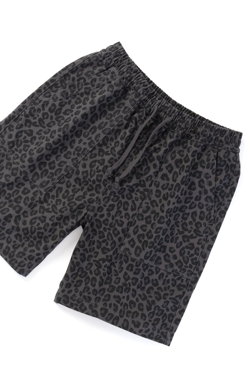 Service Works Patterned Chef Shorts Black Leopard