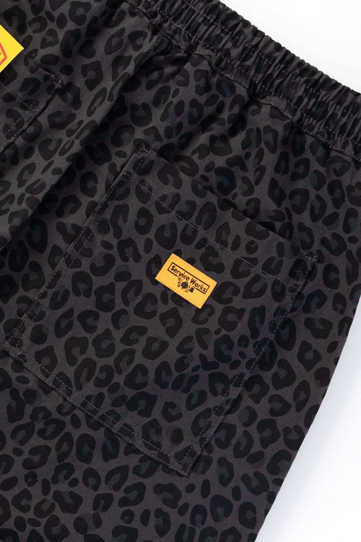 Service Works Patterned Chef Shorts Black Leopard